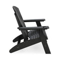 Black Adirondack Chair Sturdy Hdpe Poly Lumber For Poolside, Patio, And Garden Relaxation No Adirondack Black Weather Resistant Frame Garden & Outdoor American Traditional Hdpe Hdpe