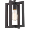 1 Light Living Room Steel Lantern Dimmable Farmhouse Pendant Ul Certified Black Ceiling Lights Steel Metal