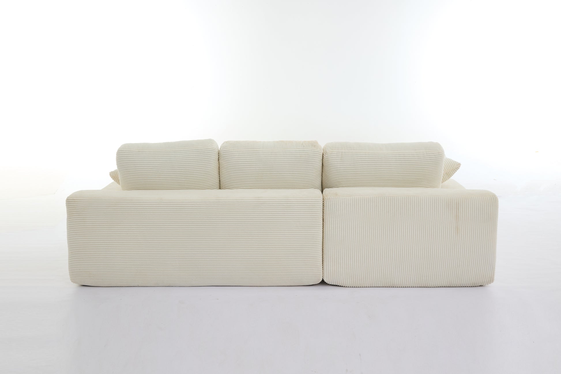99*69" Modular Sectional Living Room Sofa Set, Modern Minimalist Style Couch, Upholstered Sleeper Sofa For Living Room, Bedroom, 2 Pc Free Combination, Installation Free Sofa, L Shape, White White Primary Living Space Soft Minimalist,Modern Foam Spring 4