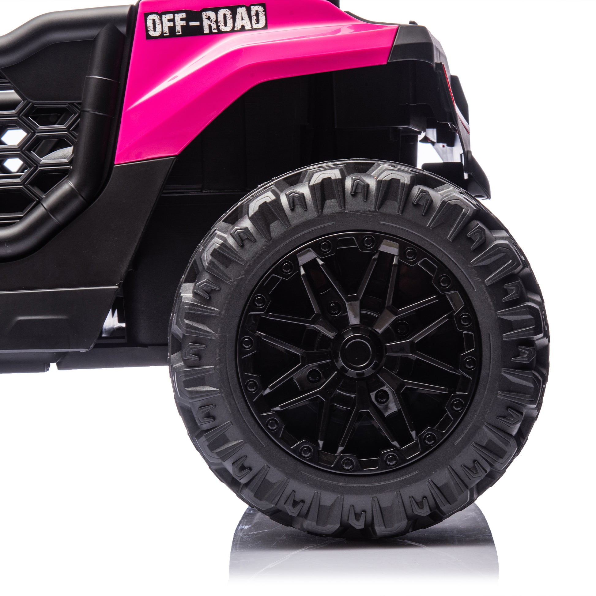 24V Kids Ride On Utv,Electric Toy For Kids W Parents Remote Control,Four Wheel Suspension,Low Start,Adjustable Speed,Multimedia Player,Early Education,Bluetooth,Rear Storage Space For Kids Aged 3 . Pink 50 99 Lbs Polypropylene