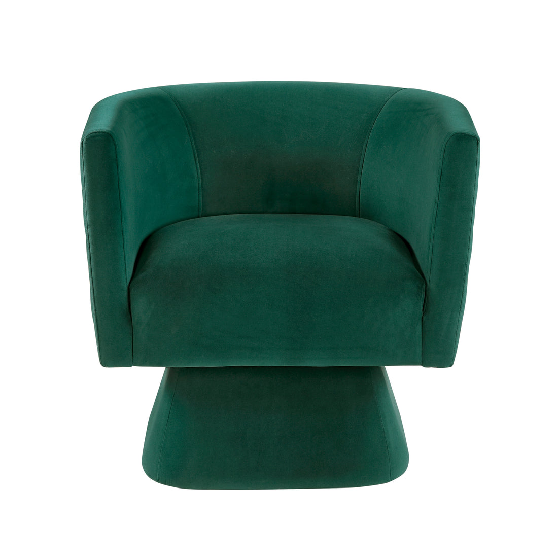 1Pc Swivel Chair Green Velvet Fabric Upholstery Solid Wood Diamond Pattern Stitched Back Comfort Chair Living Room Furniture Green Primary Living Space Contemporary Plywood,Solid Wood