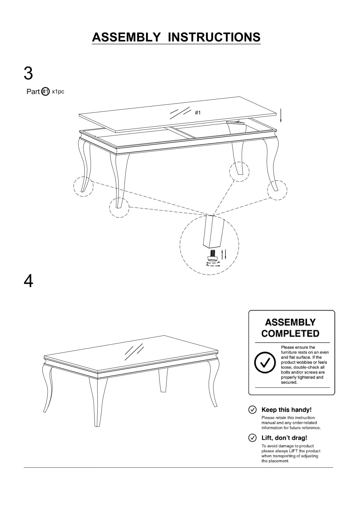 Glam Contemporary 1Pc Coffee Table White Glass Top Silver Color Table Living Room Stainless Steel Cabriole Style Legs Silver,White Primary Living Space Classic,Modern,Transitional Coffee & End Tables Rectangular Glass,Stainless Steel