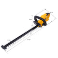 20V Cordless Hedge Trimmer, 22 Inch Steel Blade, Reduced Vibration, Battery And Charger Included Yellow Black Plastic