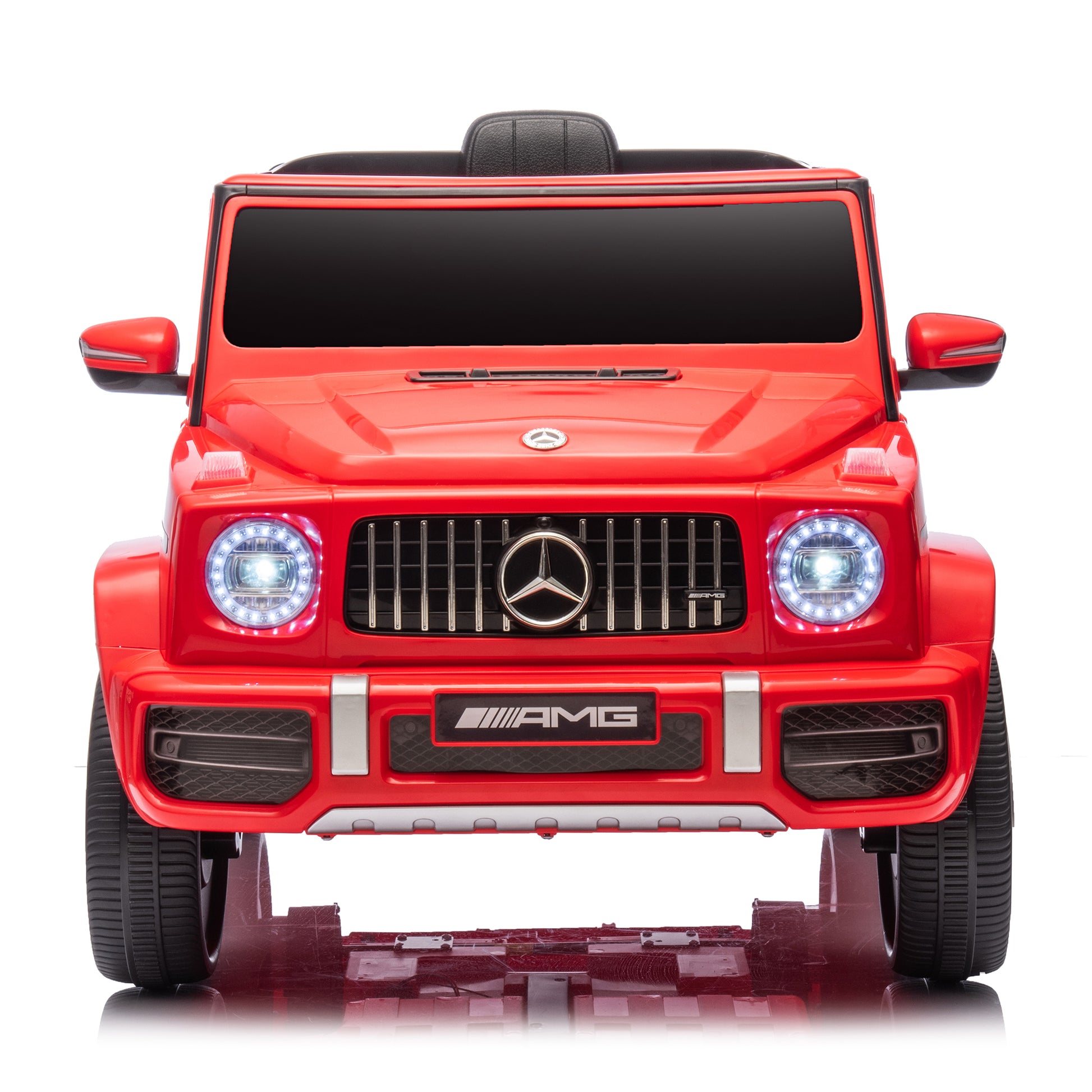 Licensed Mercedes Benz G63 Kids Ride On Car, 12V Electric Vehicle With Remote Control, Double Open Doors, Music, Bluetooth, Wheels Suspension, Battery Powered For Children Boy Girl Red Red Polyethylene