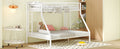 Twin Xl Over Queen Metal Bunk Bed With Ladder And Guardrails, White Expected Arrival Time: 9.7 Box Spring Not Required Twin Xl White Metal Metal