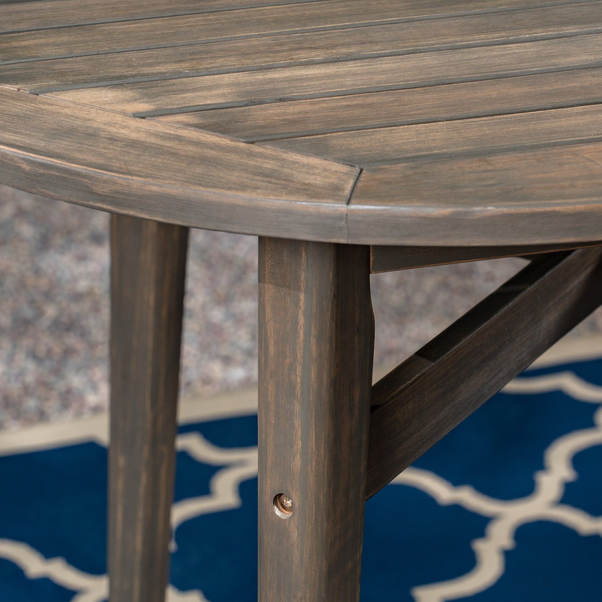 Stamford Bar Table Grey Acacia Wood