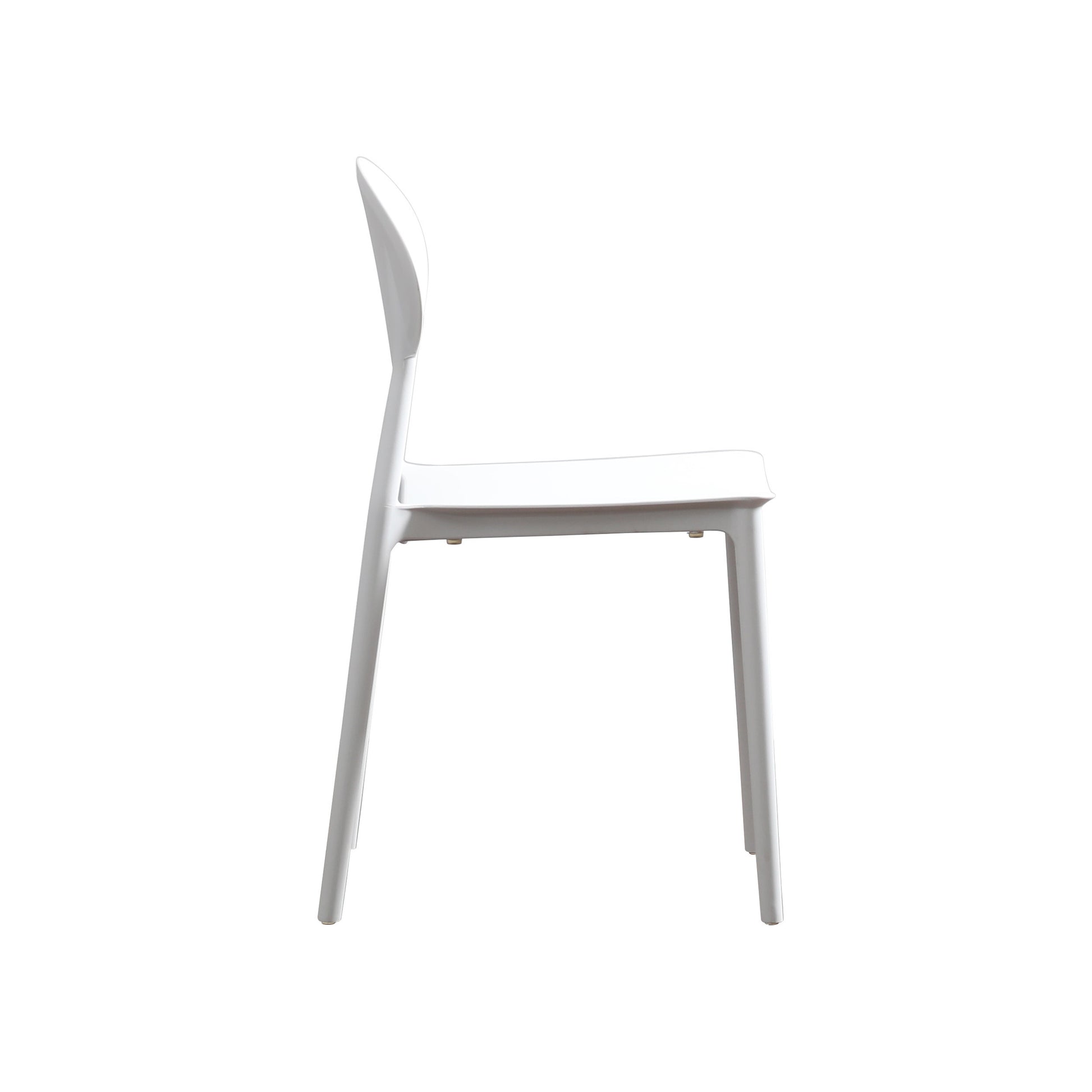 Westlake Injection Molding Pp Chair Set Of 2 White Polypropylene