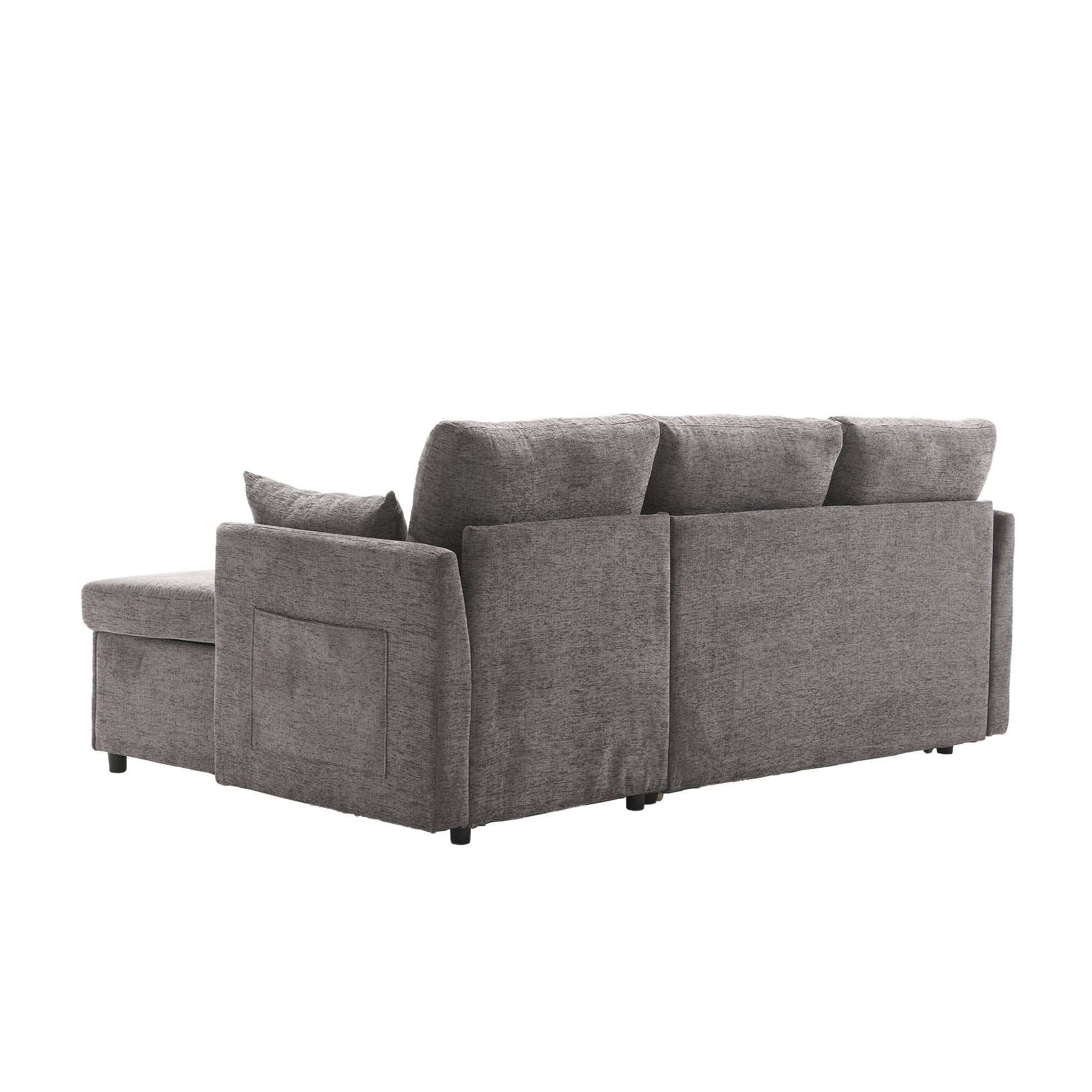 United Modular Sectional Sofa L Shaped Modular Couch With Reversible Chaise Modular Sofa Sectional Couch With Storage Seats Dark Gray Chenille 3 Seat