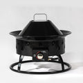 Mini Fire Pit Outdoor Portable Fire Pit Steel Camping Fire Pit With Lava Rocks Black Steel