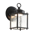Outdoor Wall Sconce Lights With Clear Glass, Outside Garage Sconce Lighting Waterproof Farmhouse Wall Lantern Lamp For House Patio Doorway Black Glass,Metal