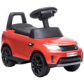 Qaba Land Rover Licensed 6V Ride On Push Car, 2 In 1 Sliding Car, Battery Powered Electric Car For Kids With Headlights Music Horn For 18 60 Months, Red Red Plastic