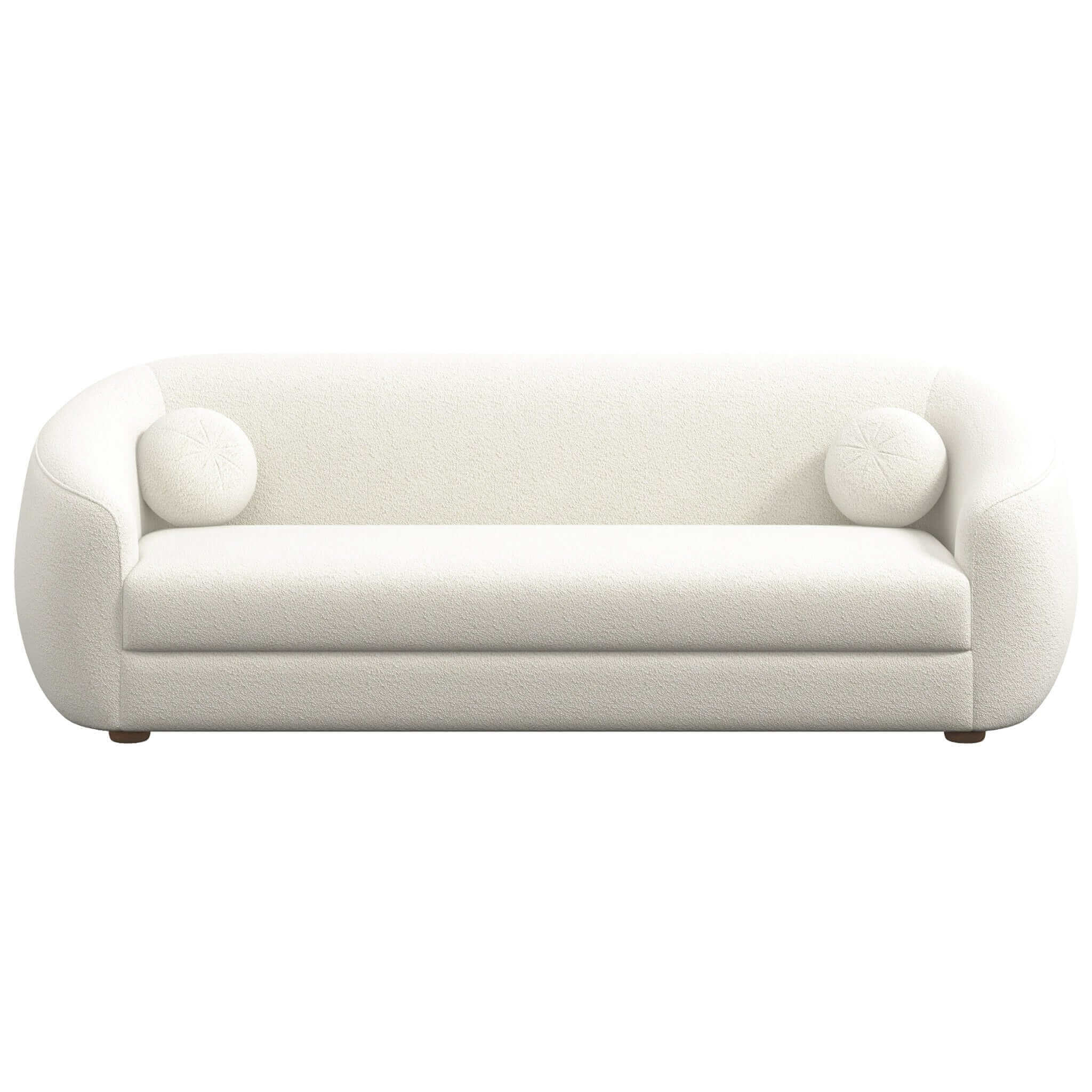 Melinda Boucle Sofa Ivory,White Boucle 3 Seat