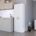 Dawson Pantry Cabinet With Sleek 5 Shelf Storage White White Kitchen Contemporary Pine Particle Board Engineered Wood