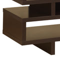 Contemporary Tv Console With Open Storage, Brown Brown Particle Board