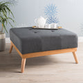 Ottoman Dark Gray Fabric