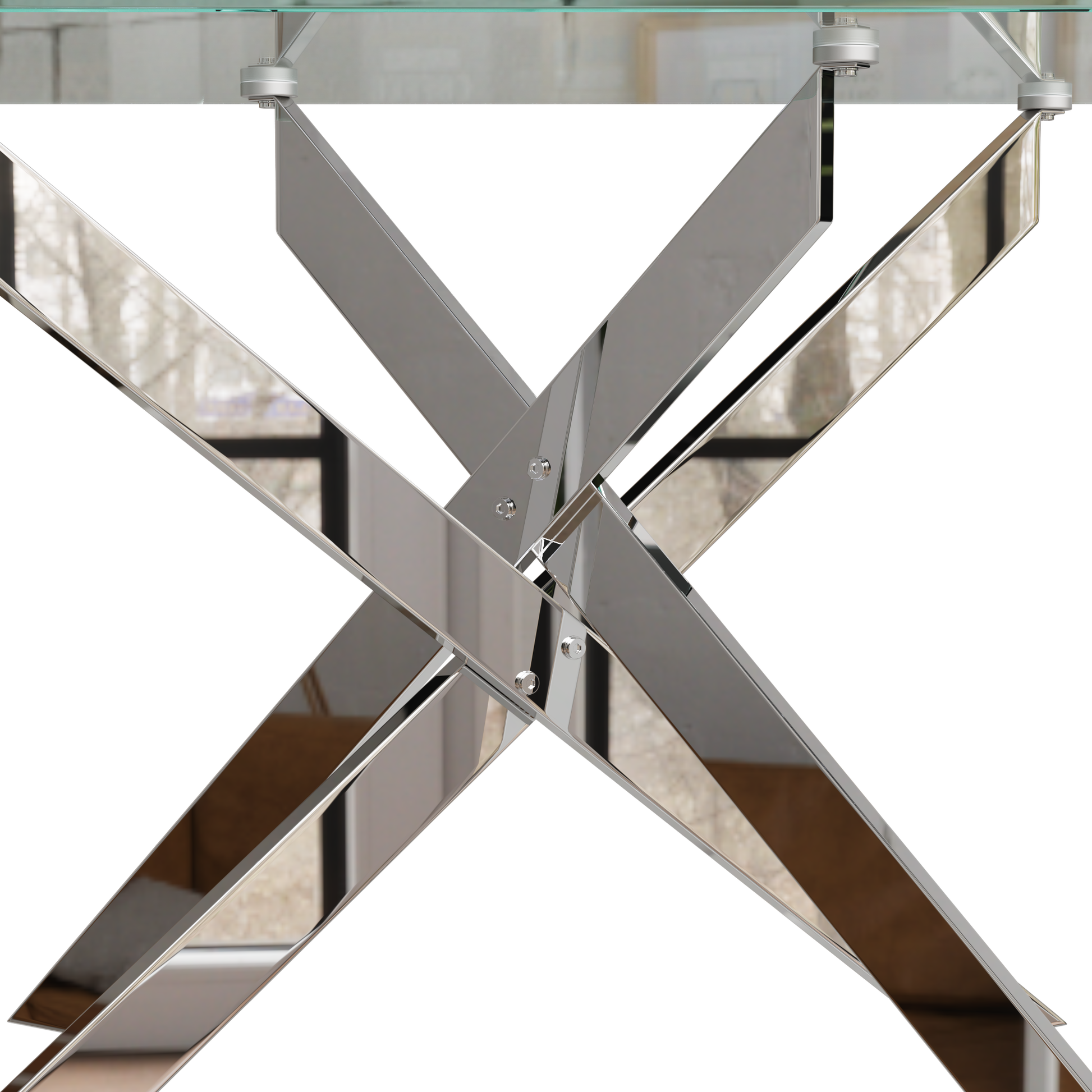 47.2 Inch Modern Minimalist Tempered Glass Coffee Table, Metal Leg Rectangular Dining Table, Transparent Glass Living Room Dining Table, 47.2 Inch X27.5 Inch 29.5 Inch Small Space Suitable