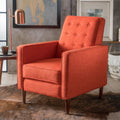 Recliner Orange Fabric