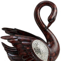 16.5 Inch Tall Folius Floral Foliage Swan Decor Cherry Polyresin