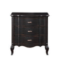 Antique Black 3 Drawer Nightstand Antique Black 3 Drawers Bedroom Rectangle French Country Felt Lined Drawers Antique Solid Wood
