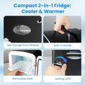 4L Portable Mini Fridge Warmer And Cooler Six 12Oz Cans Compact Refrigerator, 100% Freon Free & Eco Friendly, 4 L, Black Black Plastic