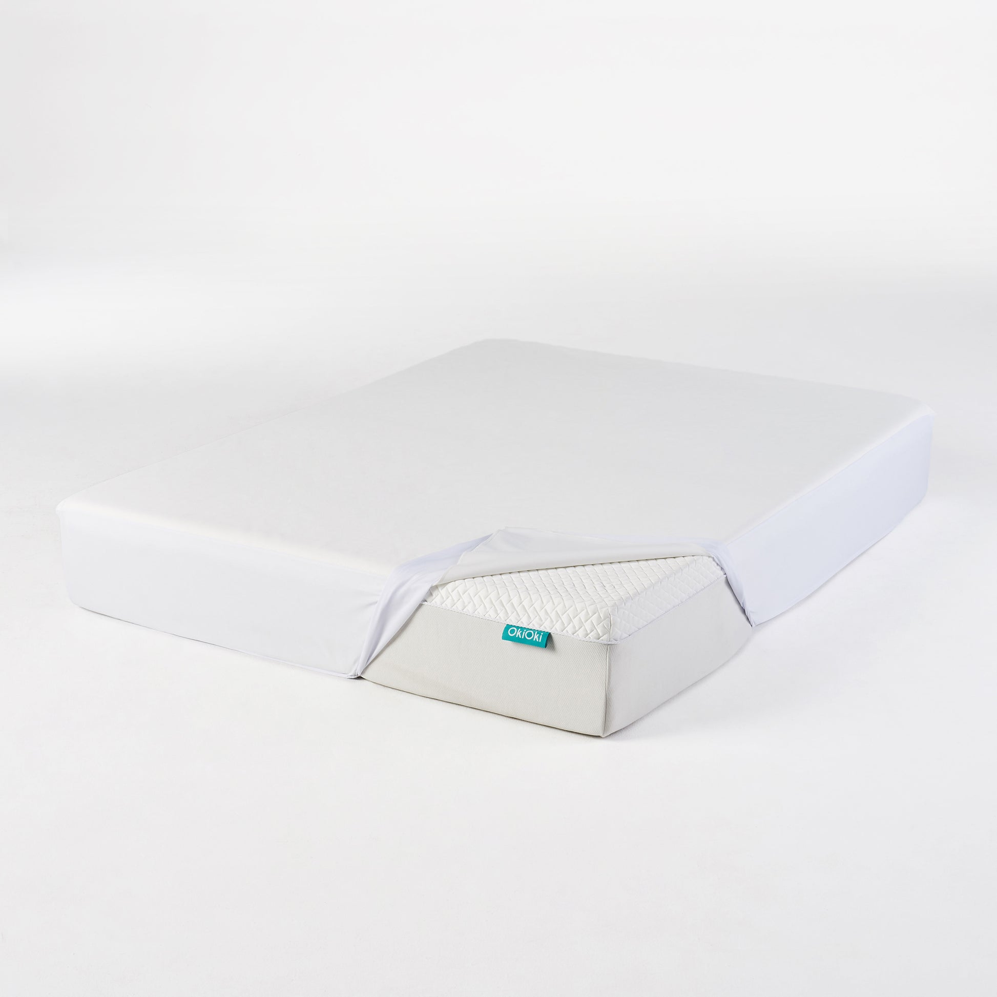 Okioki Mattress Protector King Cream White Fabric King