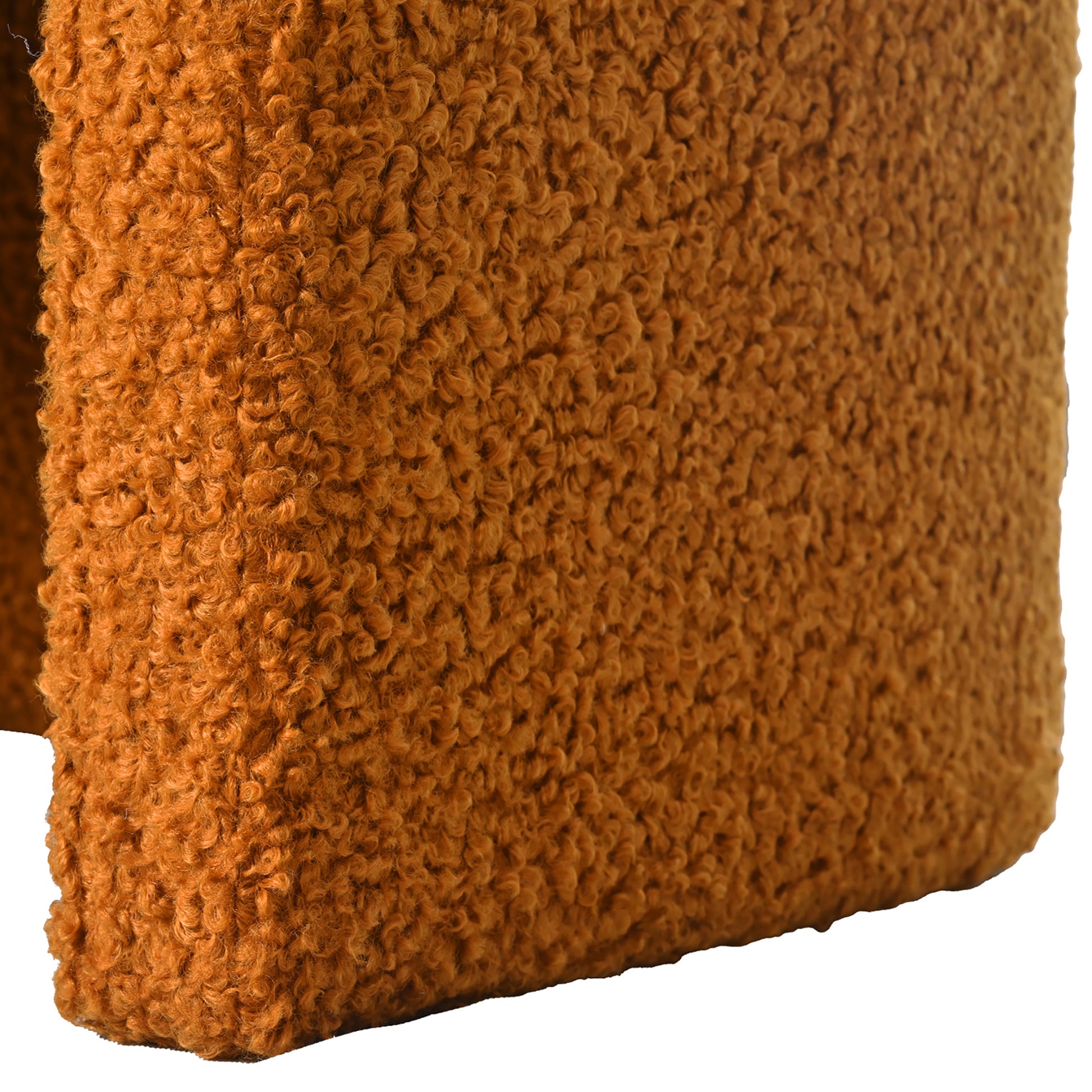 Mirod Stylish Curved Design, Comforting Embrace, Versatile Aesthetic, Dual Purpose Decorative Accent Chair, For Living Room,Bedroom And Study Caramel Boucle