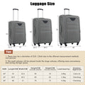 Softside Luggage Expandable 3 Piece Set Suitcase With Duffel Bag Upright Spinner Softshell Lightweight Luggage Travel Set Grey Polyester