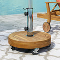 Ralph Round Umbrella Base Teak Concrete