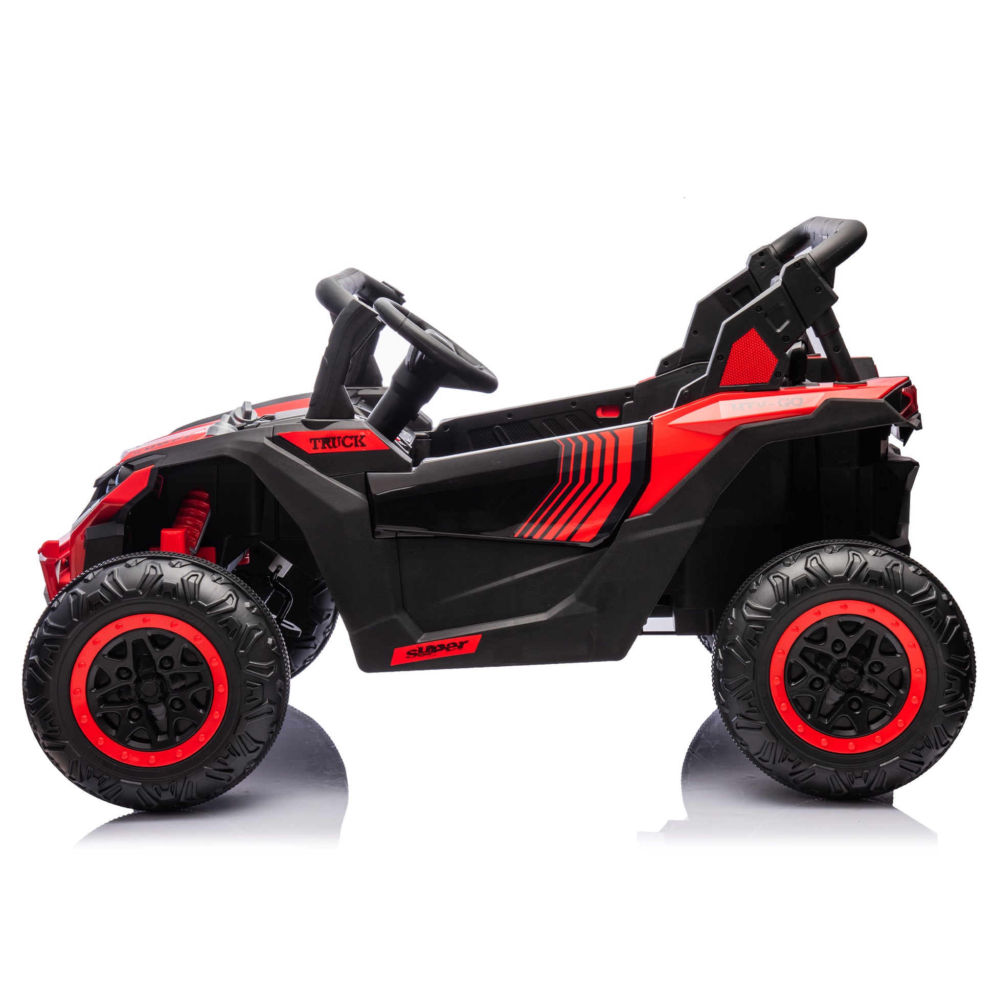 24V Two Seater Kids Ride On Utv W Parents Remote Control,Four Wheel Suspension,Slow Start,Large Wheel Design,Anti Collision Bar,Storage Space,Music,Usb,Bluetooth,Volume Control,Led Lights For Kids 3