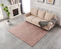 Luxury Machine Washable Dust Pink Abstract Gold Gilded Chinchilla Faux Fur Area Rug Dusty Rose Polyester