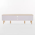 Tv Stand White Oak 50 59 Inches Wood