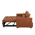 Soft Boucle Convertible Two Bedroom Sofa With Adjustable Back, 2 Seater Sofa, Pull Out Bed, 2 Waist Pillows For Small Living Rooms And Apartments Light Brown Foam Boucle 2 Seat