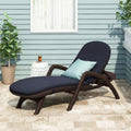 Mikael Chaise Lounge With Cushion Dark Brown Polypropylene