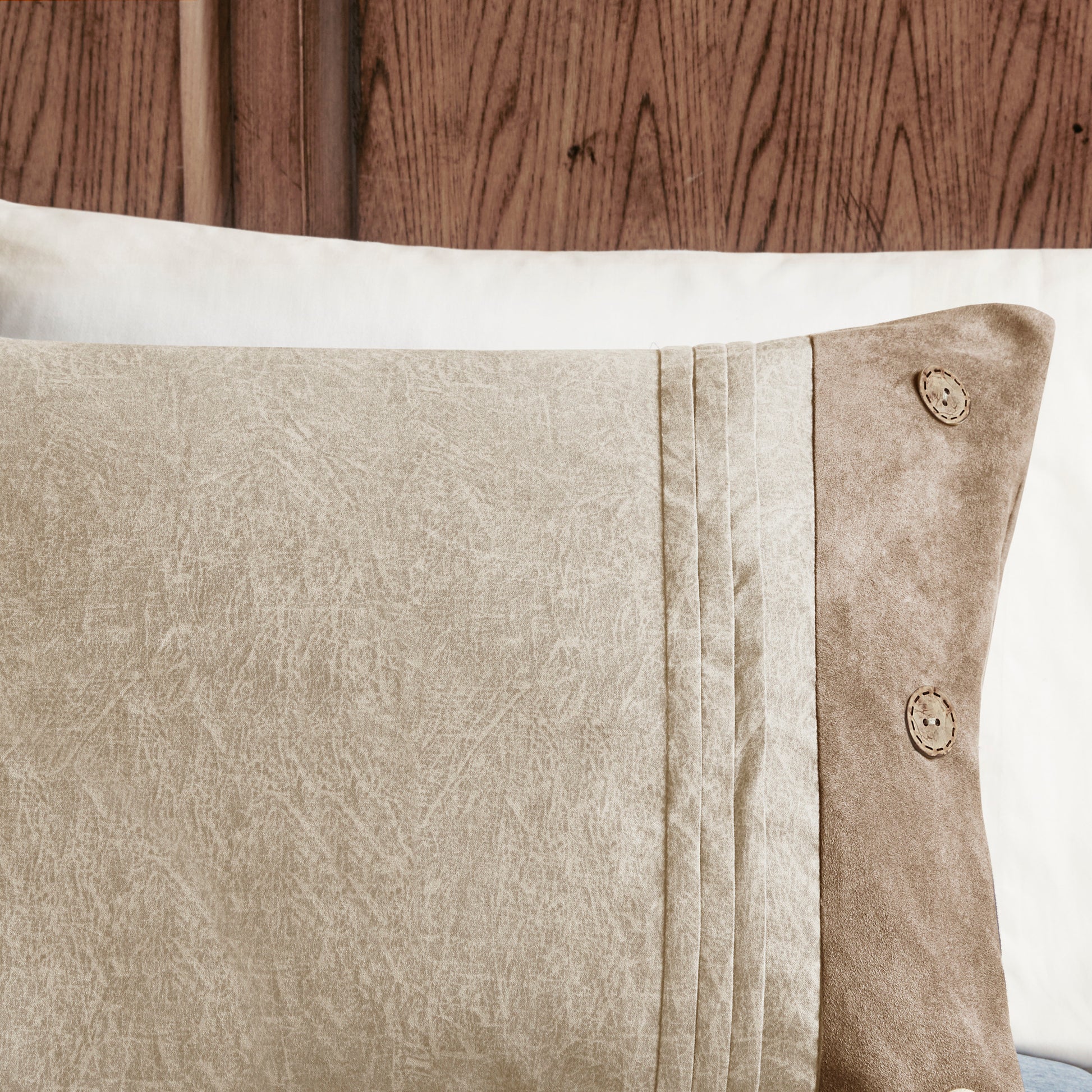 7 Piece Faux Suede Comforter Set Tan King King Tan Polyester