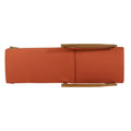 Jason Chaise Lounge Orange Wood Fabric
