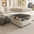 Modern Large Sectional Sofa, U Shape Modular Sectional Couch With Storage Function,123