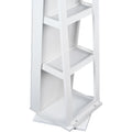 Full Length Mirror 360 Swivel Jewelry Cabinet White Mdf