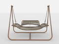 Hammock Swing Chair With Stand For Indoor,Outdoor, Anti Rust Wood Colored Frame 570 Lbs Capacity With Cushion Oversized Double Hammock Chair For Patio Balcony Bedroom Ban On Old W1132P155978 Gold Brown Rattan Metal