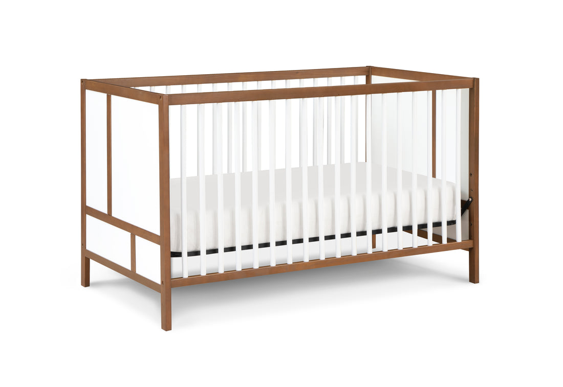 Pixie Finn 3 In 1 Crib In Walnut White Walnut Wood