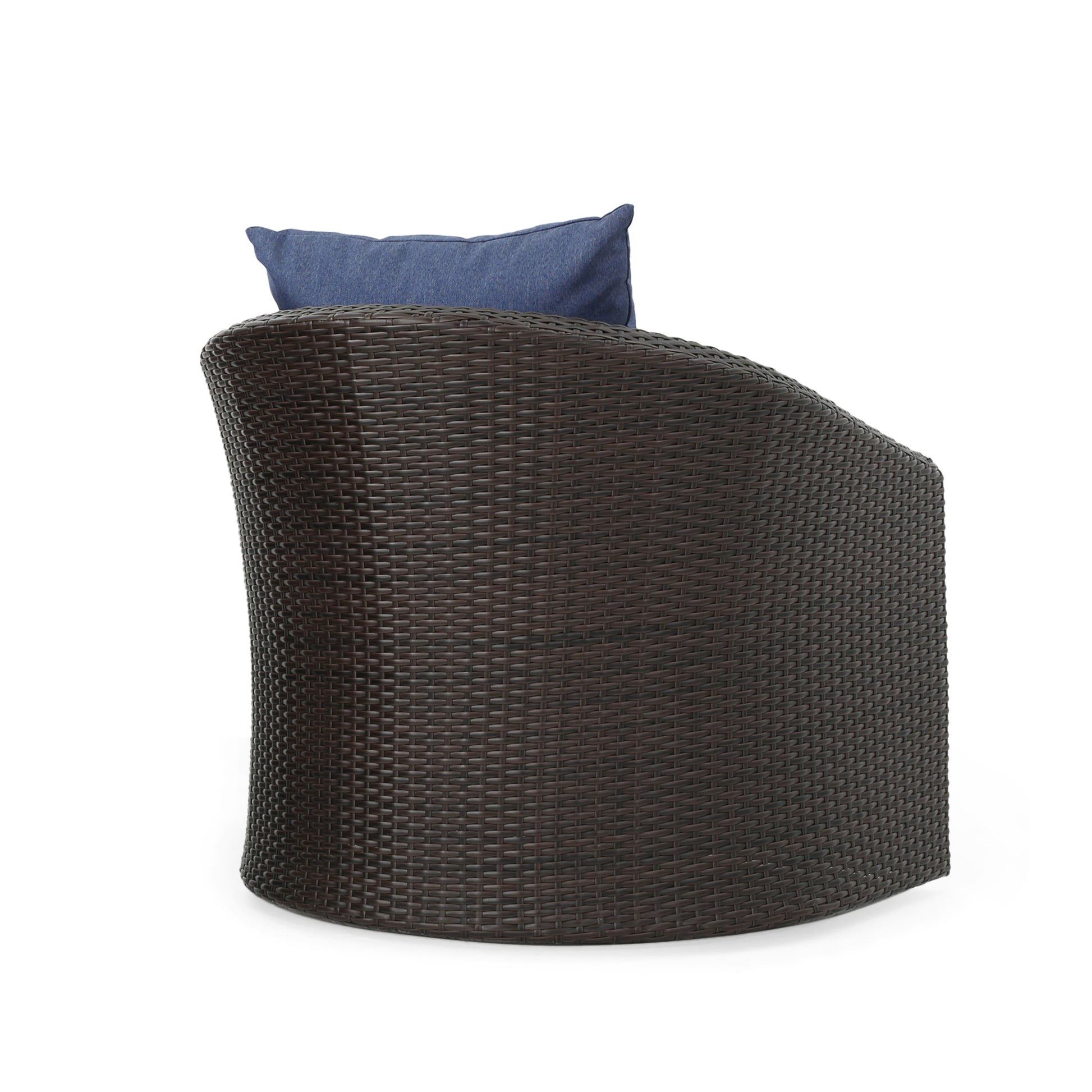 Darius Swivel Club Chair Brown Fabric