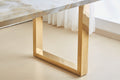 Luxurious Faux Marble Mdf Dinning Table For 6 Or 8, Rectangular 70.9