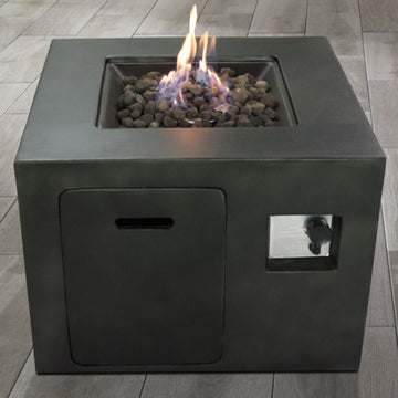 24'' H X 30'' W Concrete Outdoor Fire Pit Charcoal Garden & Outdoor Modern Stone Concrete