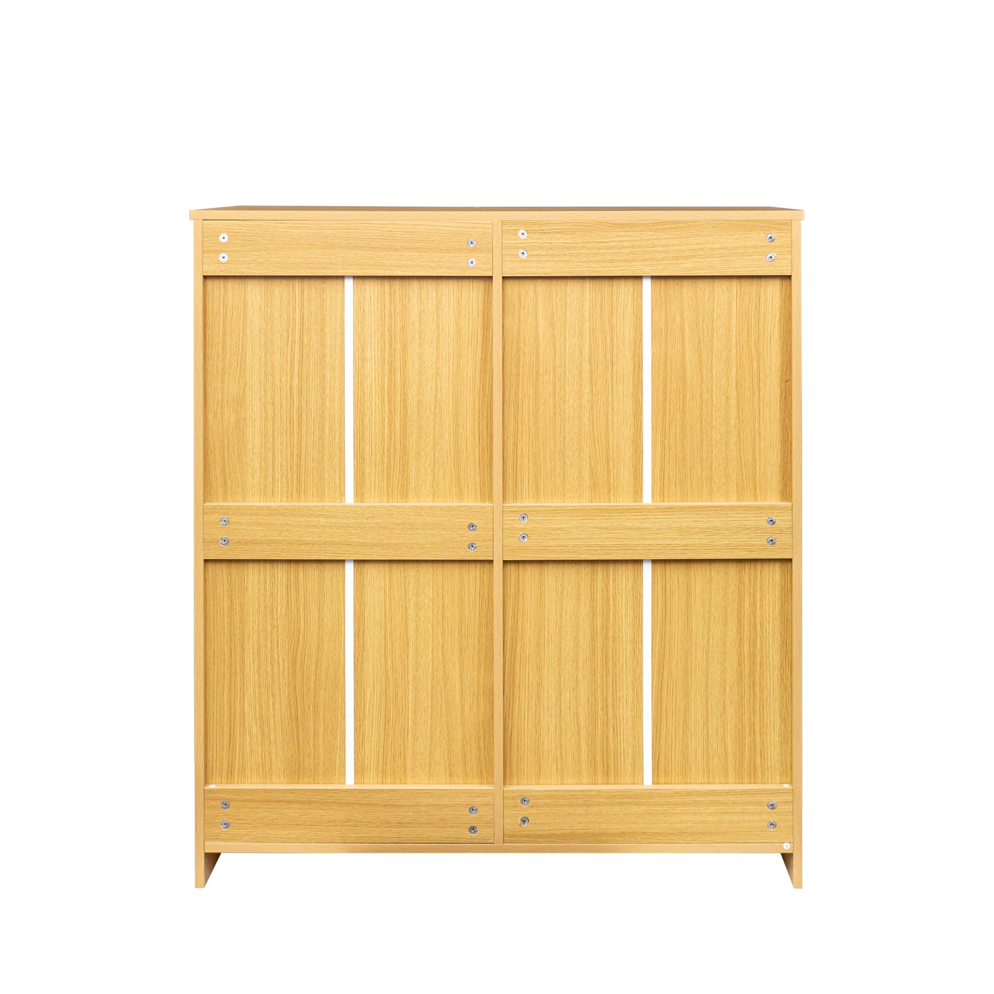 Storage Cabinet, Rattan Cabinet With 2 Adjustable Shelves,Sideboard Buffet Cabinet, Wine Cabinet,Coffee Bar Cabinet For Living Room Oak Mdf