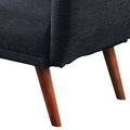 Grey And Walnut Upholstered Adjustable Sofa Grey Linen Wood Primary Living Space Split Back Modern Eucalyptus Foam Linen 2 Seat