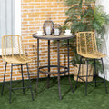 Homcom Rattan Bar Stools Set Of 2, 26