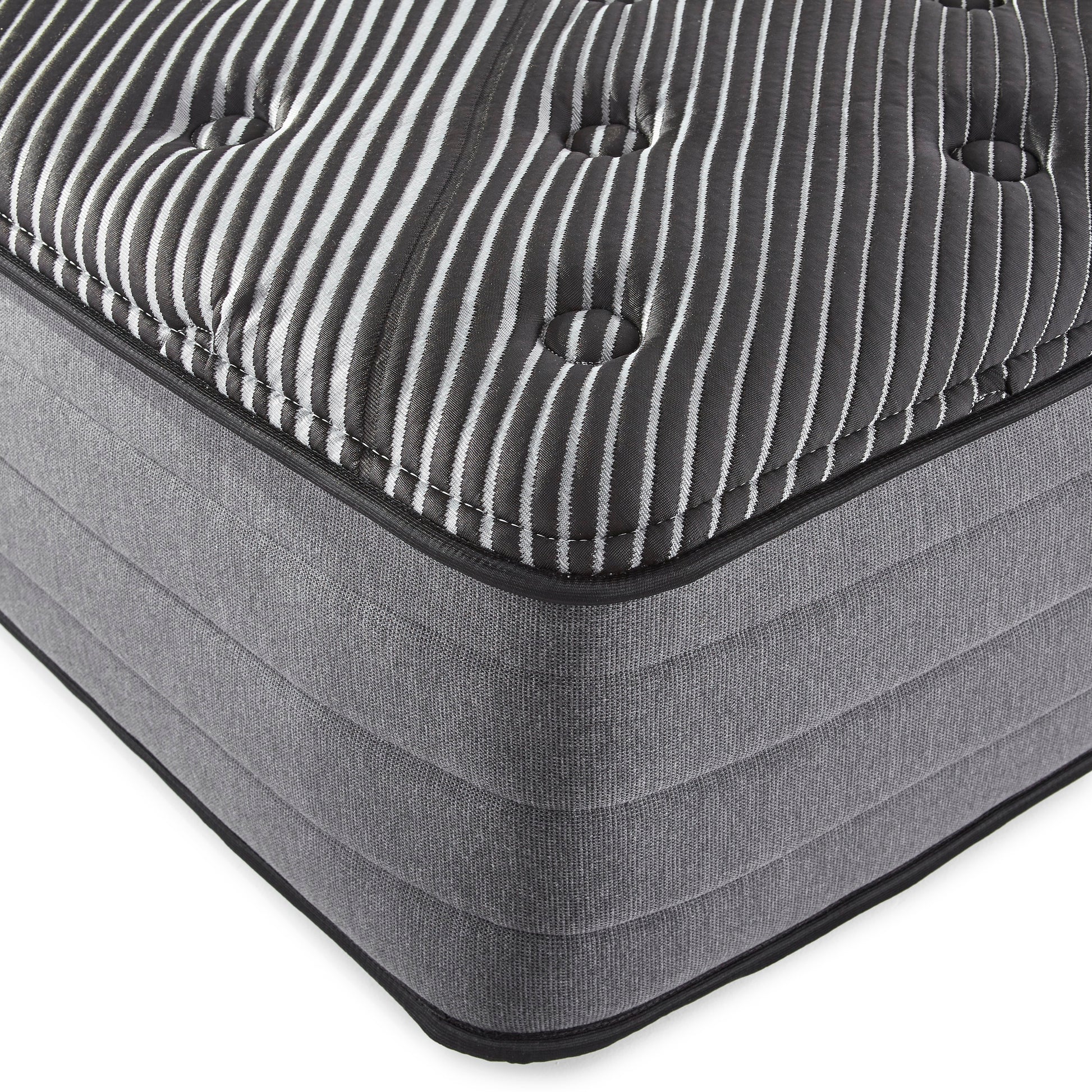 14" Pure Ice Plush Quilted Twin Mattress Black Foam Spring Twin