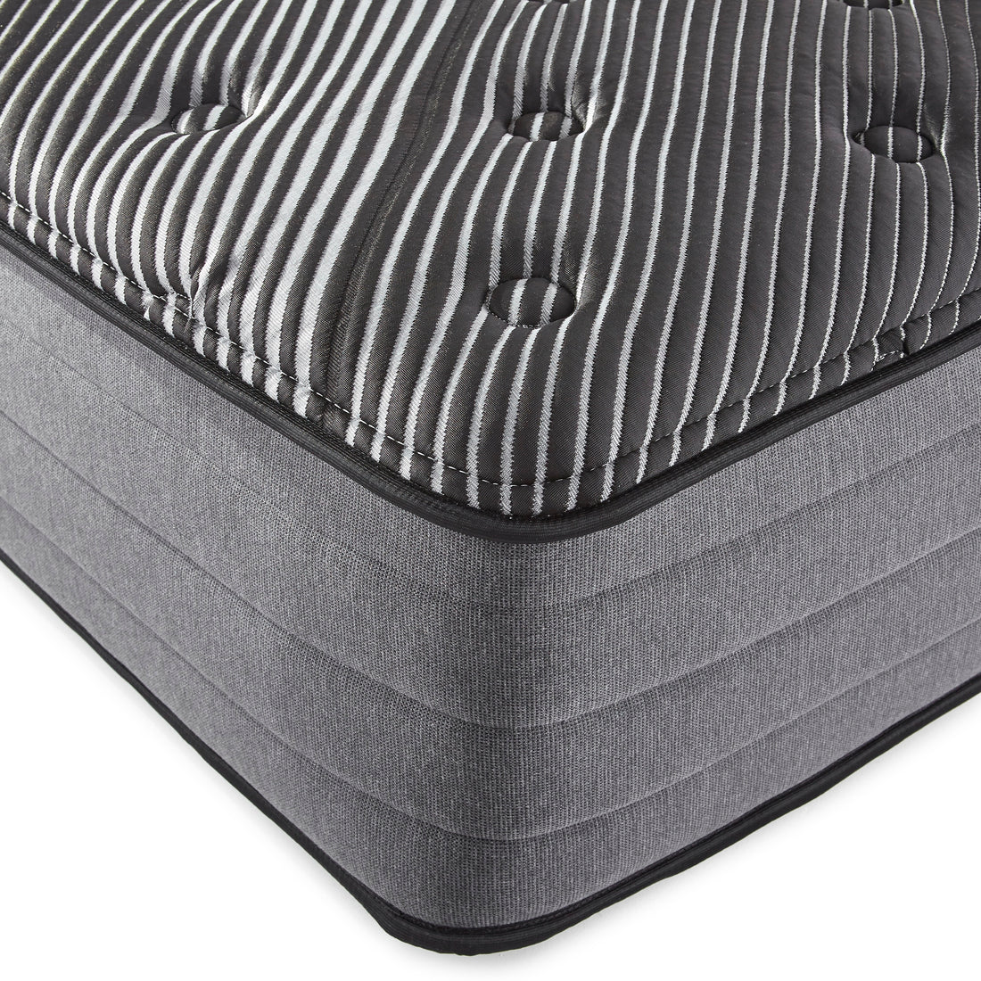 14" Pure Ice Plush Quilted Queen Mattress Black Foam Spring Queen