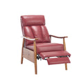 Coolmore Wood Frame Armchair, Modern Accent Chair Lounge Chair For Living Room Wine Red Pu Leather