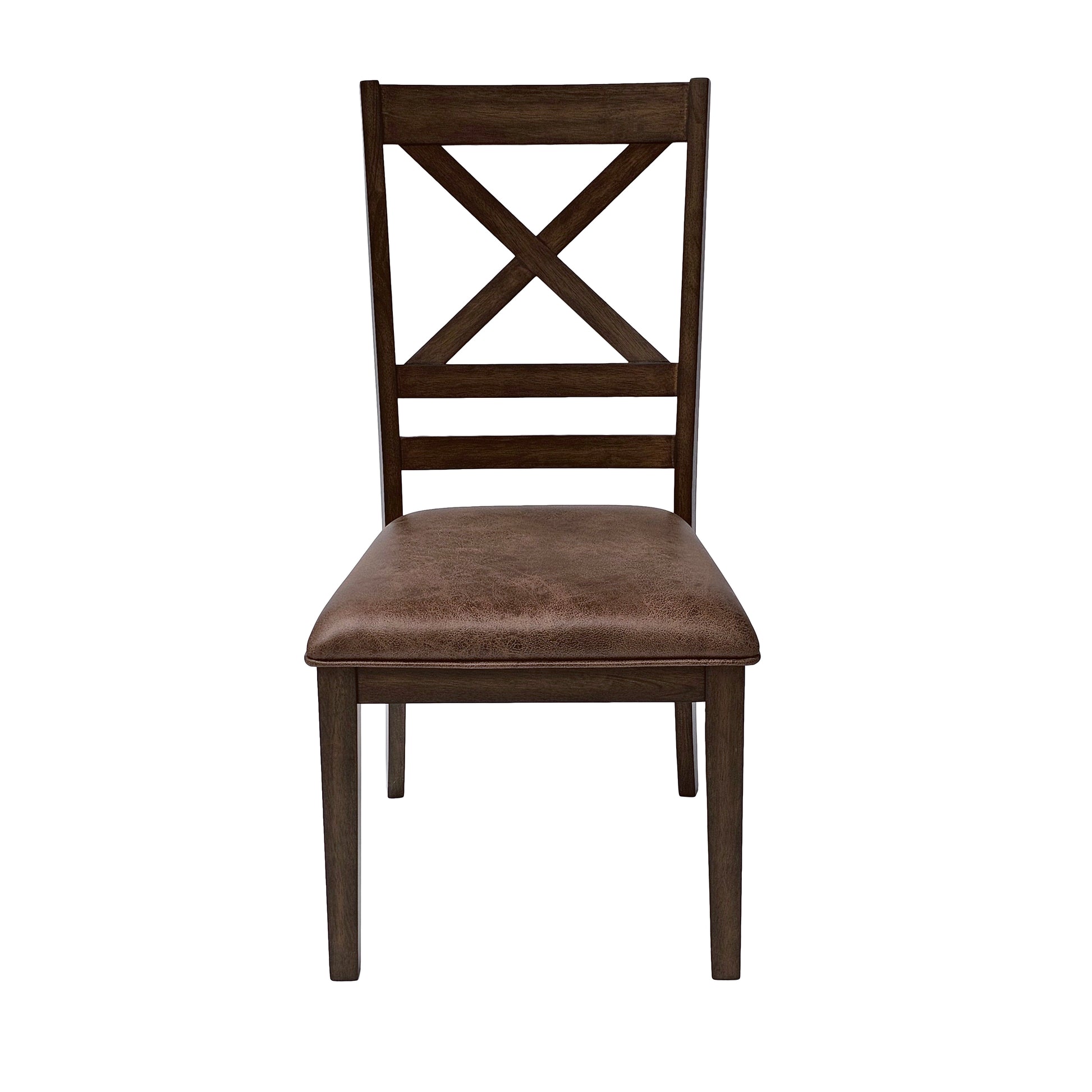 Dining Chairs Set Of 2, Brown Brown Set Of 2 Rubber Wood