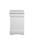 Louis Philippe White Finish Nightstand White Synthetic Wood